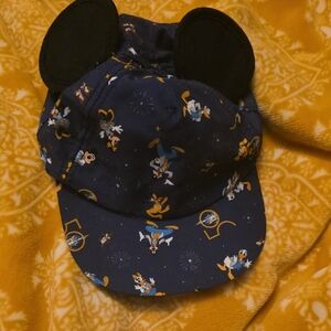 Disney 50th Anniversary Navy Toddler Sized Cap with Black Ears